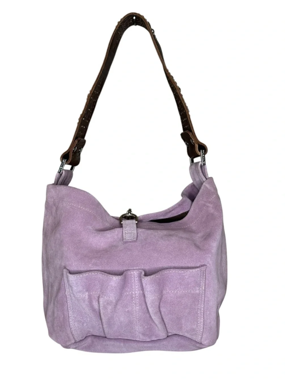Deadstock: new Tylie Malibu ᪣ Utility Suede Hobo Bag ᪣ Crystal Strap ᪣ Lilac Y2K